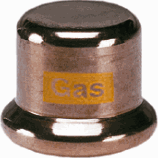 VSH Eindkoppeling 54mm GAS pers KOPER